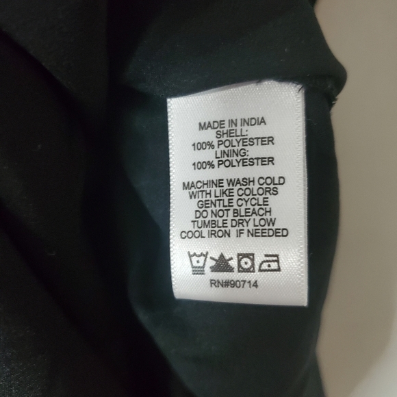 Lucky Brand Black Floral Maxi Dress Size Large Sheer Sleeves Teired V-Neck - Picture 7 of 12